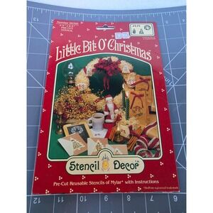 Vintage 1984 Plaid Stencil Decor Little Bit O Christmas Mylar Stencils 26310